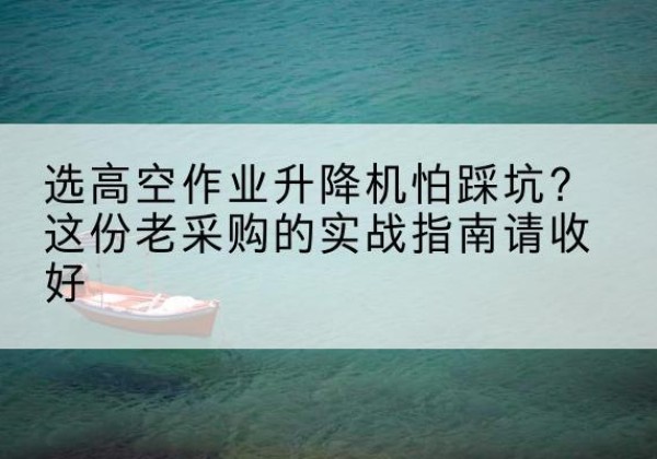 广信高空作业升降机厂家推荐-选高空作业升降机怕踩坑？这份老采购的实战指南请收好